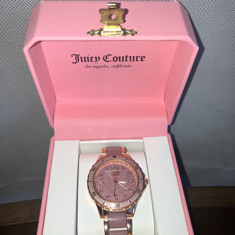 Juicy Couture Rose Gold and Pink Watch